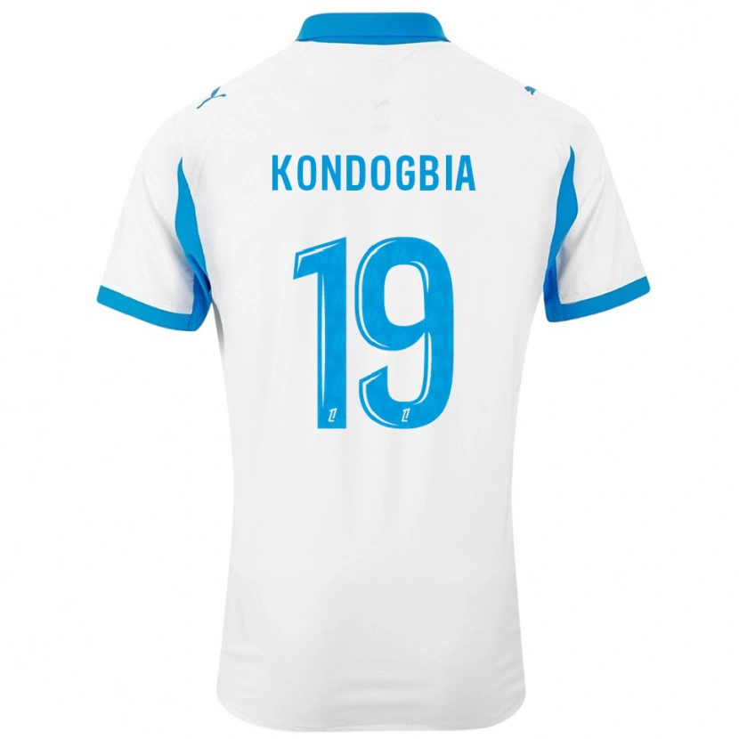 Danxen Bambino Maglia Geoffrey Kondogbia #19 Bianco Azzurro Kit Gara Home 2025/26 Maglietta