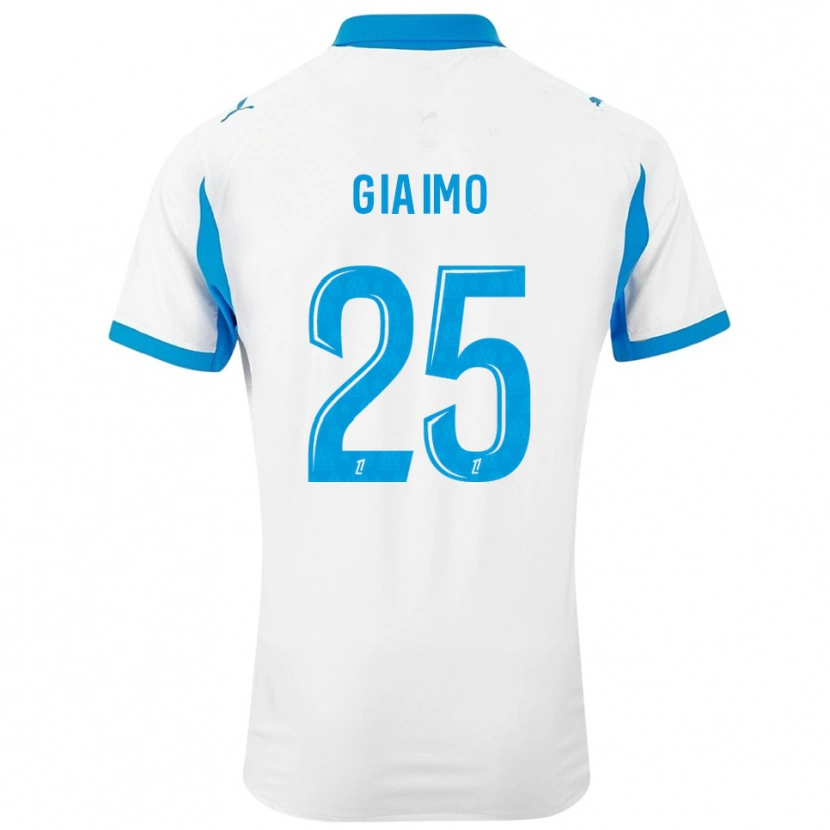 Danxen Bambino Maglia Carla Giaimo #25 Bianco Azzurro Kit Gara Home 2025/26 Maglietta