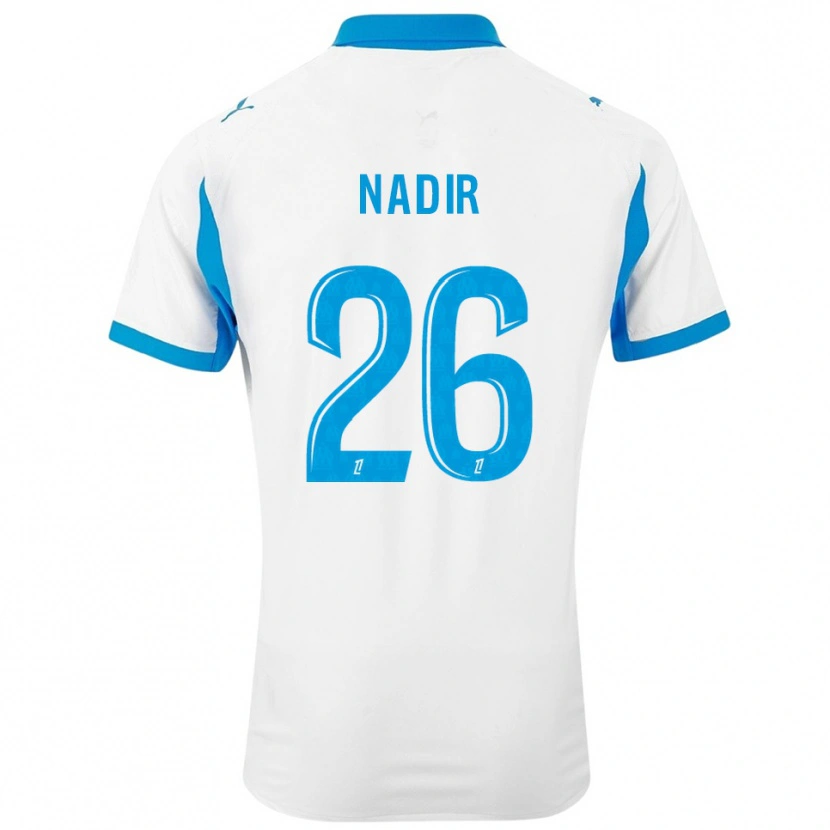 Danxen Bambino Maglia Bilal Nadir #26 Bianco Azzurro Kit Gara Home 2025/26 Maglietta