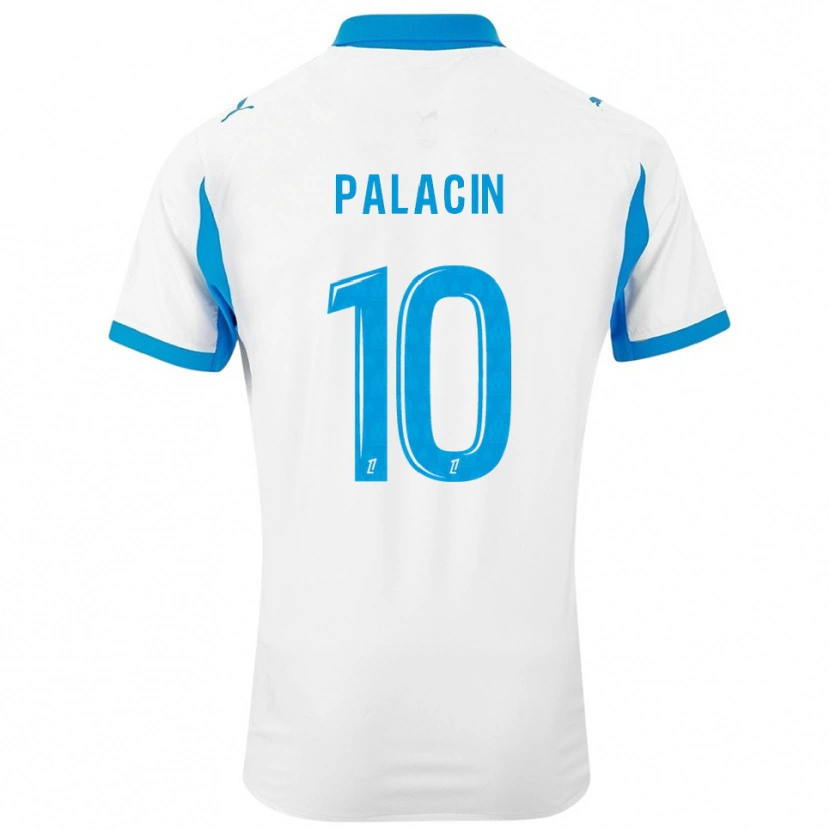 Danxen Bambino Maglia Sara Palacin #10 Bianco Azzurro Kit Gara Home 2025/26 Maglietta