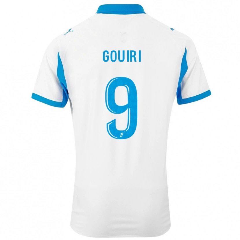 Danxen Bambino Maglia Amine Gouiri #9 Bianco Azzurro Kit Gara Home 2025/26 Maglietta