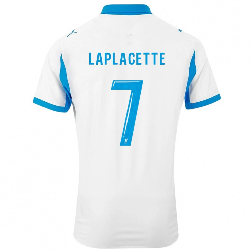 Danxen Bambino Maglia Tess Laplacette #7 Bianco Azzurro Kit Gara Home 2025/26 Maglietta
