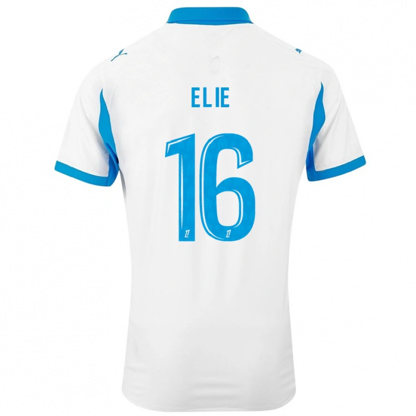 Danxen Bambino Maglia Anaïs Elie #16 Bianco Azzurro Kit Gara Home 2025/26 Maglietta