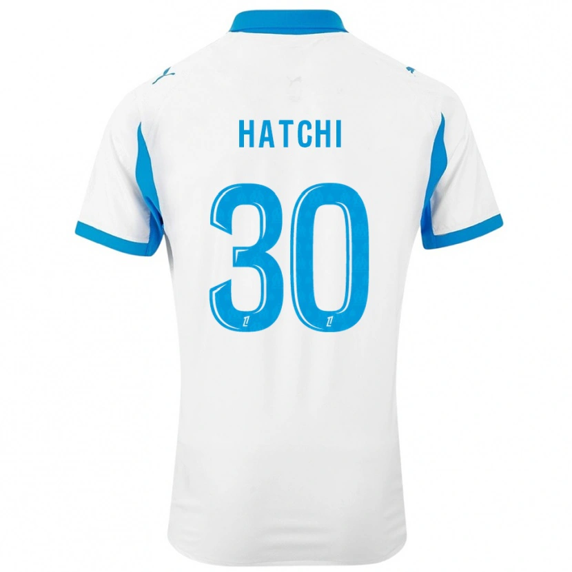 Danxen Bambino Maglia Anaïs Hatchi #30 Bianco Azzurro Kit Gara Home 2025/26 Maglietta