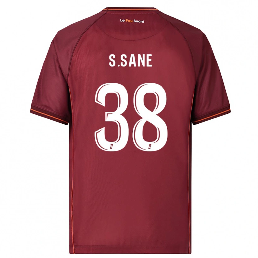 Danxen Bambino Maglia Sadibou Sané #38 Borgogna Bianco Kit Gara Home 2025/26 Maglietta