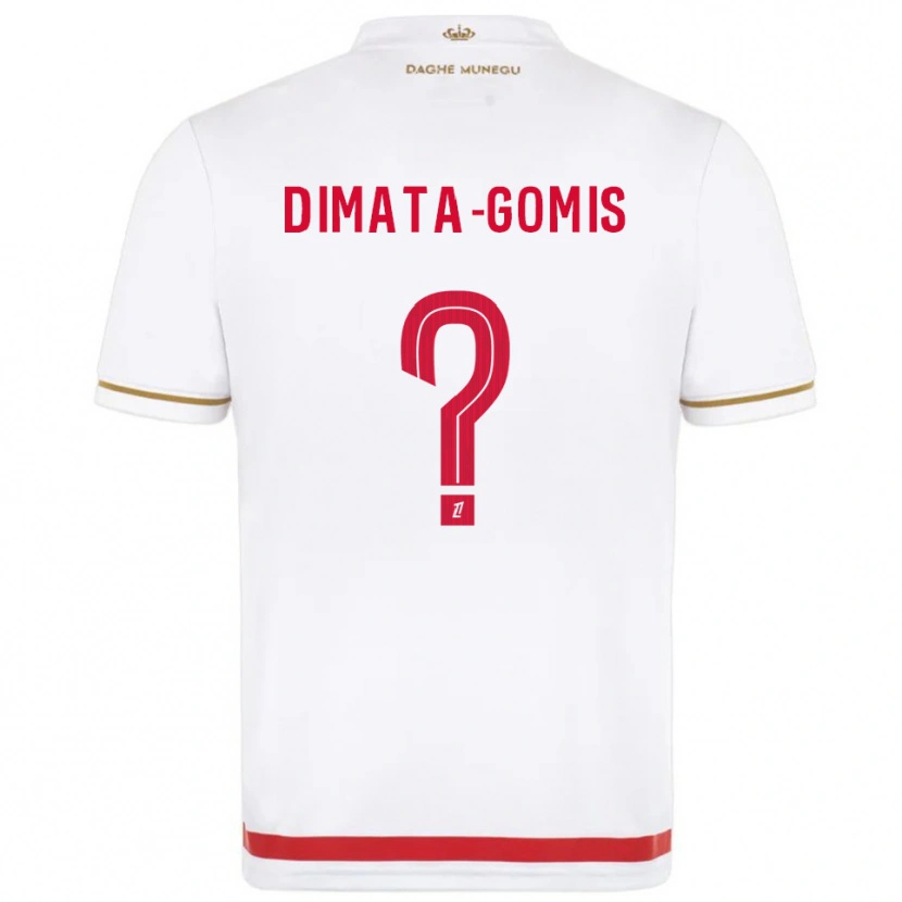 Danxen Bambino Maglia Kamron Dimata-Gomis #0 Rosso Bianco Kit Gara Home 2025/26 Maglietta