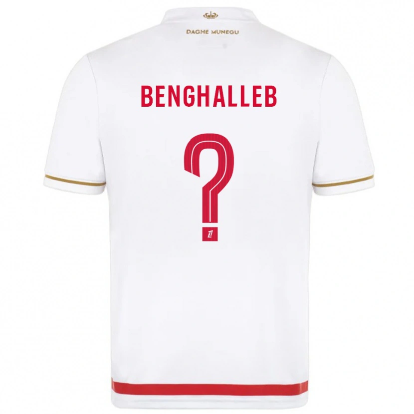 Danxen Bambino Maglia Adam Benghalleb #0 Rosso Bianco Kit Gara Home 2025/26 Maglietta