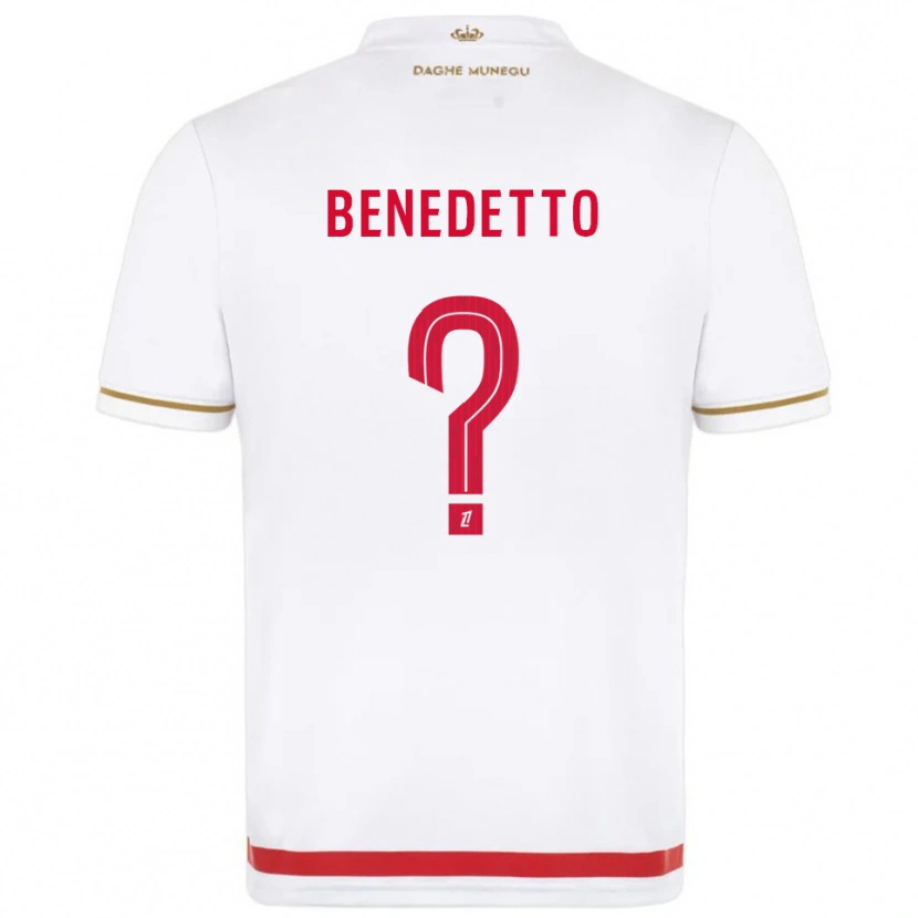 Danxen Bambino Maglia Antéo Benedetto #0 Rosso Bianco Kit Gara Home 2025/26 Maglietta