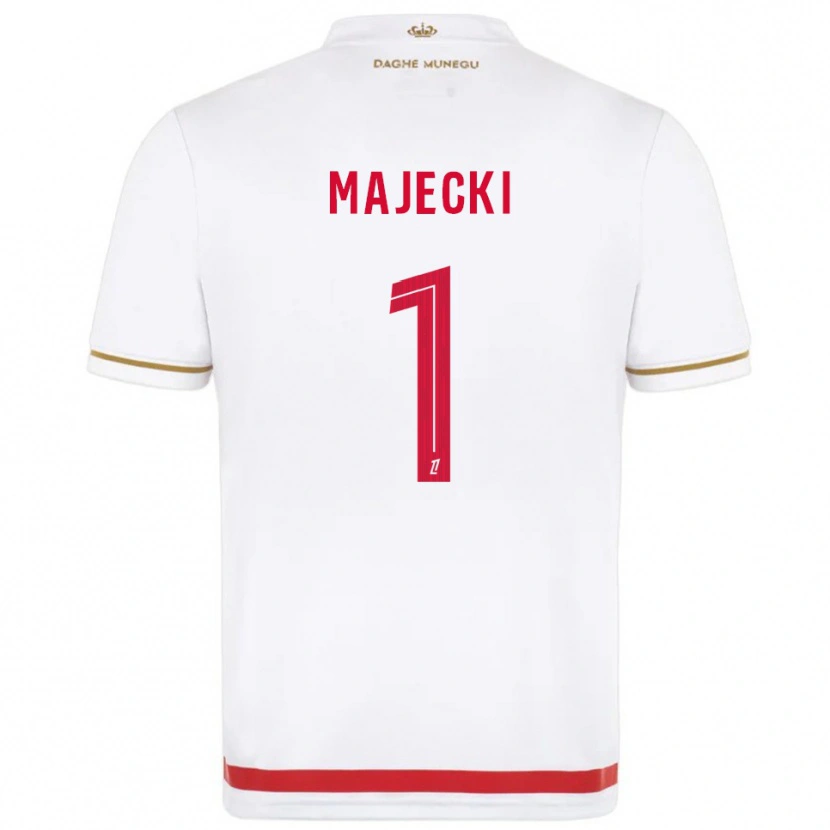 Danxen Bambino Maglia Radoslaw Majecki #1 Rosso Bianco Kit Gara Home 2025/26 Maglietta
