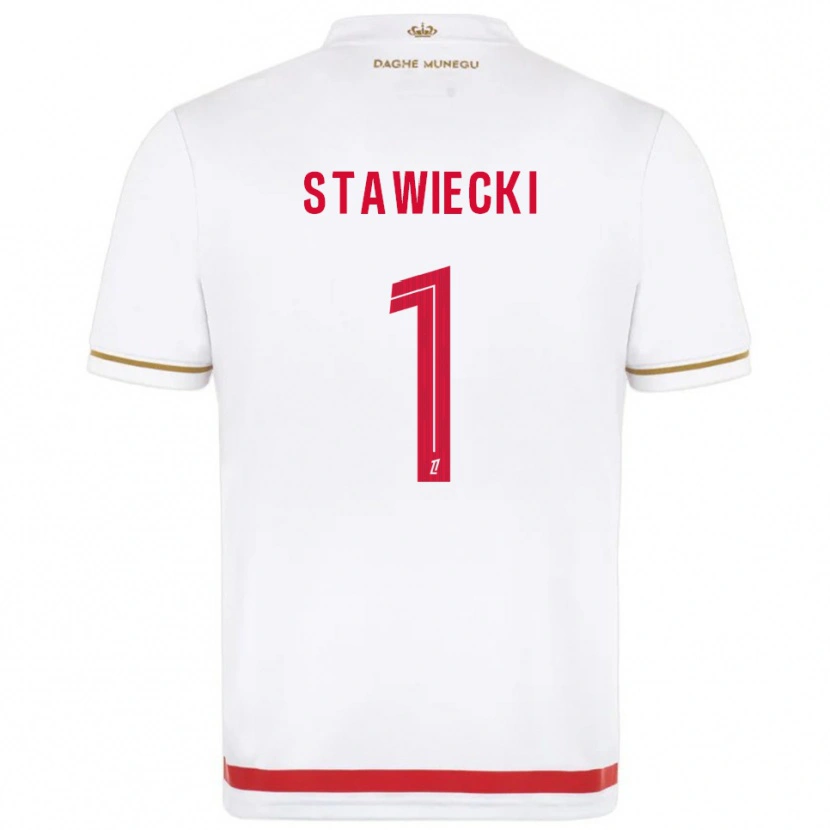 Danxen Bambino Maglia Jules Stawiecki #1 Rosso Bianco Kit Gara Home 2025/26 Maglietta