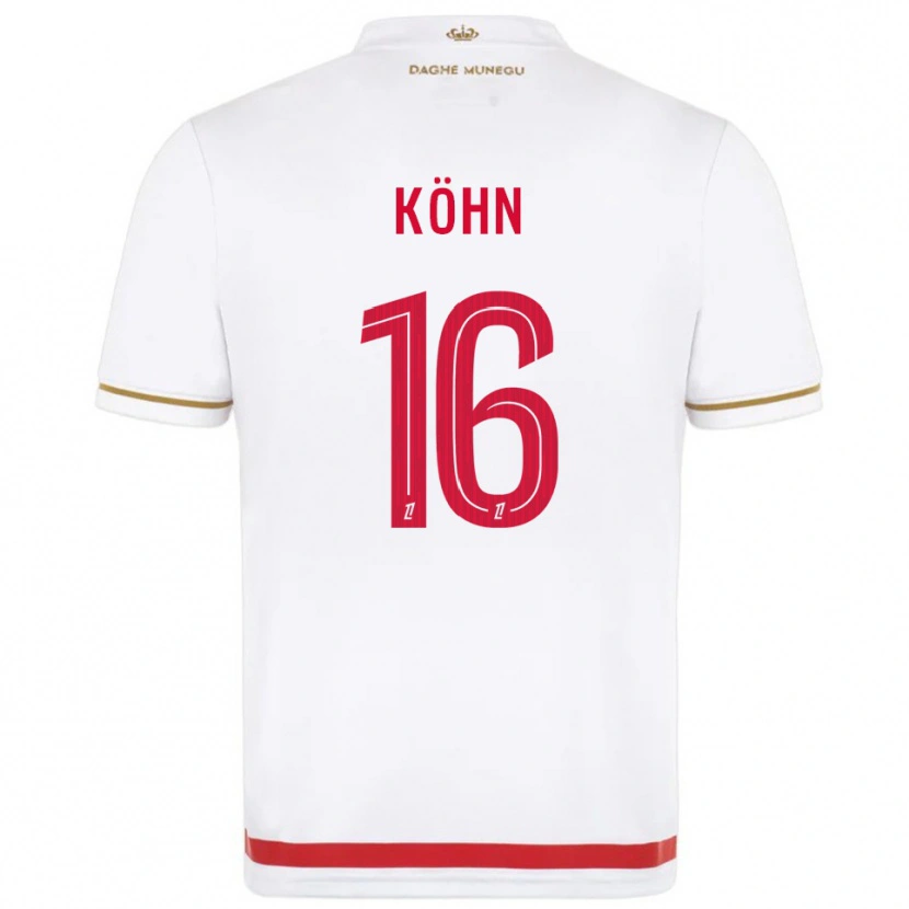 Danxen Bambino Maglia Philipp Köhn #16 Rosso Bianco Kit Gara Home 2025/26 Maglietta