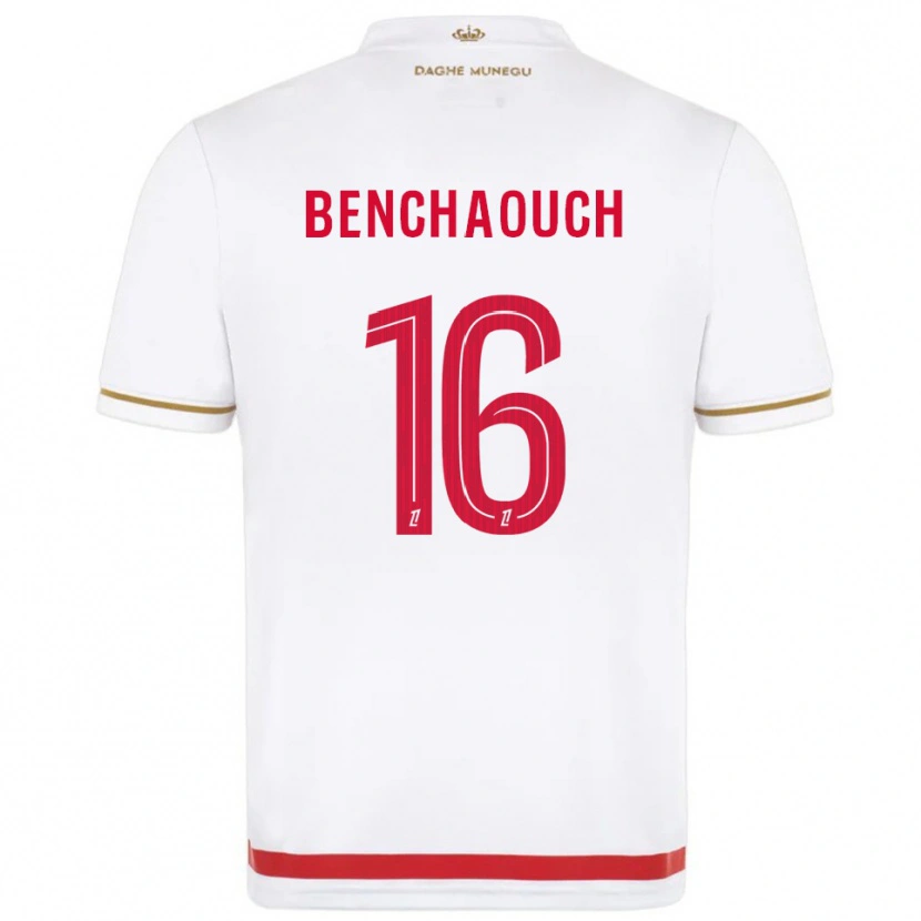 Danxen Bambino Maglia Yanis Benchaouch #16 Rosso Bianco Kit Gara Home 2025/26 Maglietta