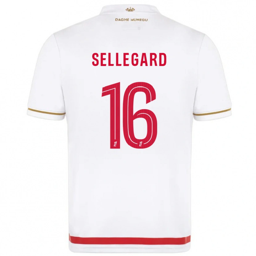 Danxen Bambino Maglia Alexander Sellegard #16 Rosso Bianco Kit Gara Home 2025/26 Maglietta