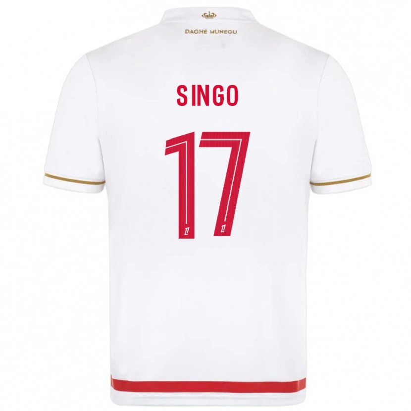 Danxen Bambino Maglia Wilfried Singo #17 Rosso Bianco Kit Gara Home 2025/26 Maglietta
