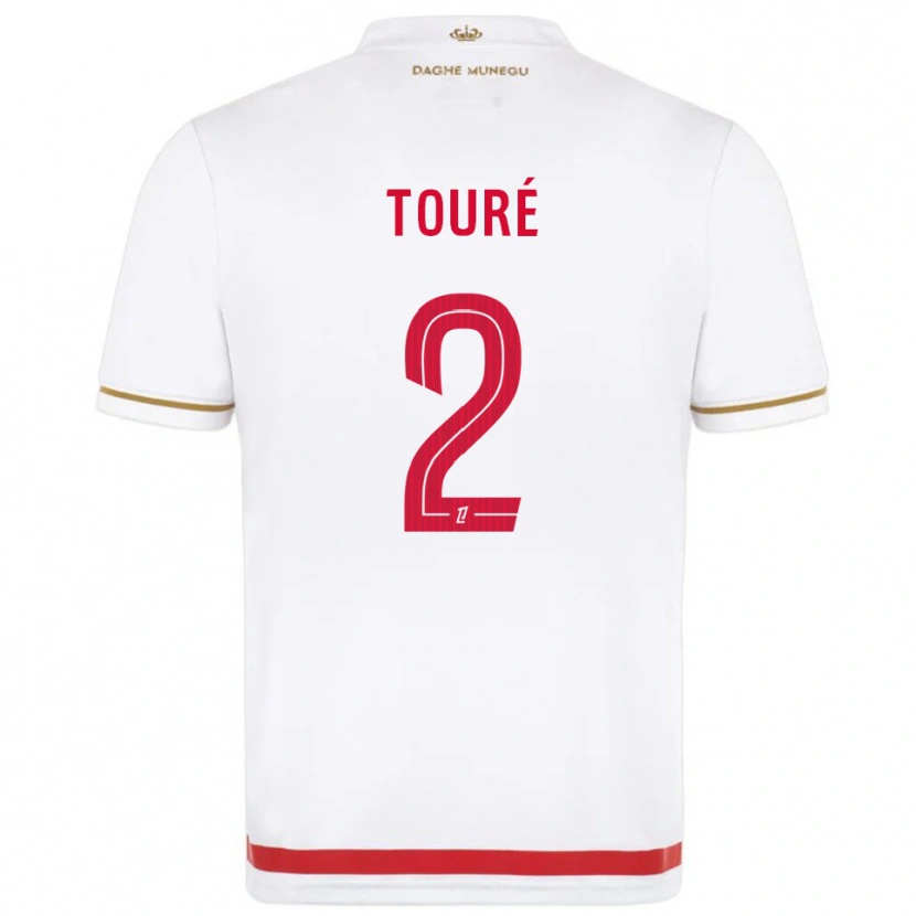 Danxen Bambino Maglia Ilane Touré #2 Rosso Bianco Kit Gara Home 2025/26 Maglietta