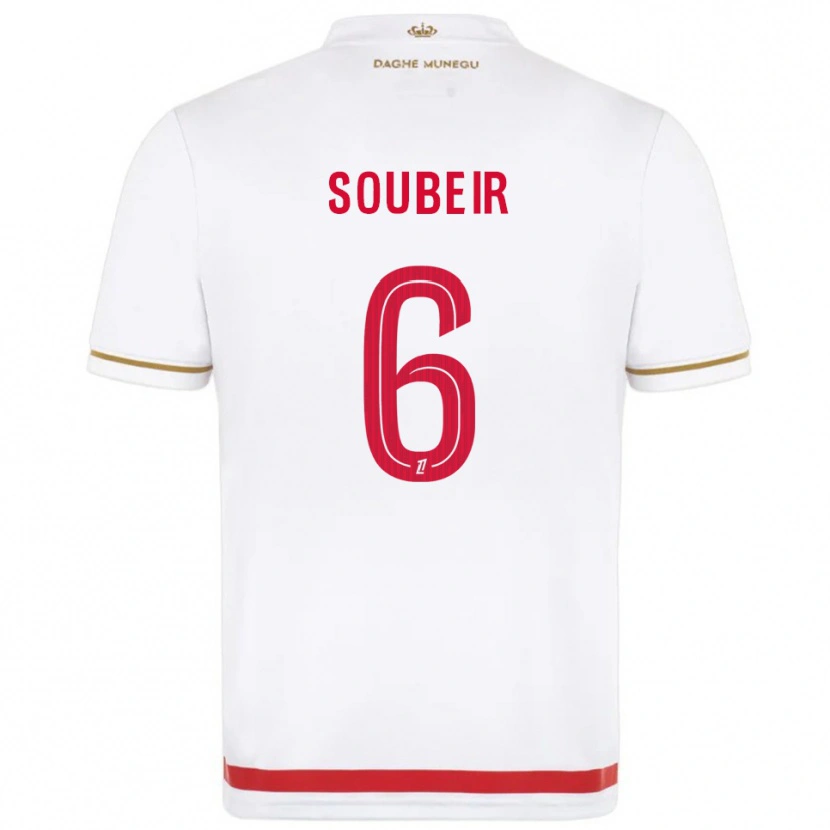 Danxen Bambino Maglia Anis Soubeir #6 Rosso Bianco Kit Gara Home 2025/26 Maglietta
