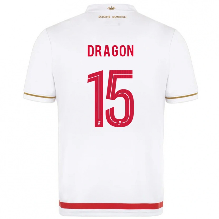Danxen Bambino Maglia Clément Dragon #15 Rosso Bianco Kit Gara Home 2025/26 Maglietta