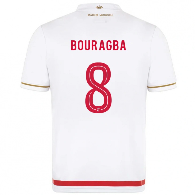 Danxen Bambino Maglia Ouanis Bouragba #8 Rosso Bianco Kit Gara Home 2025/26 Maglietta