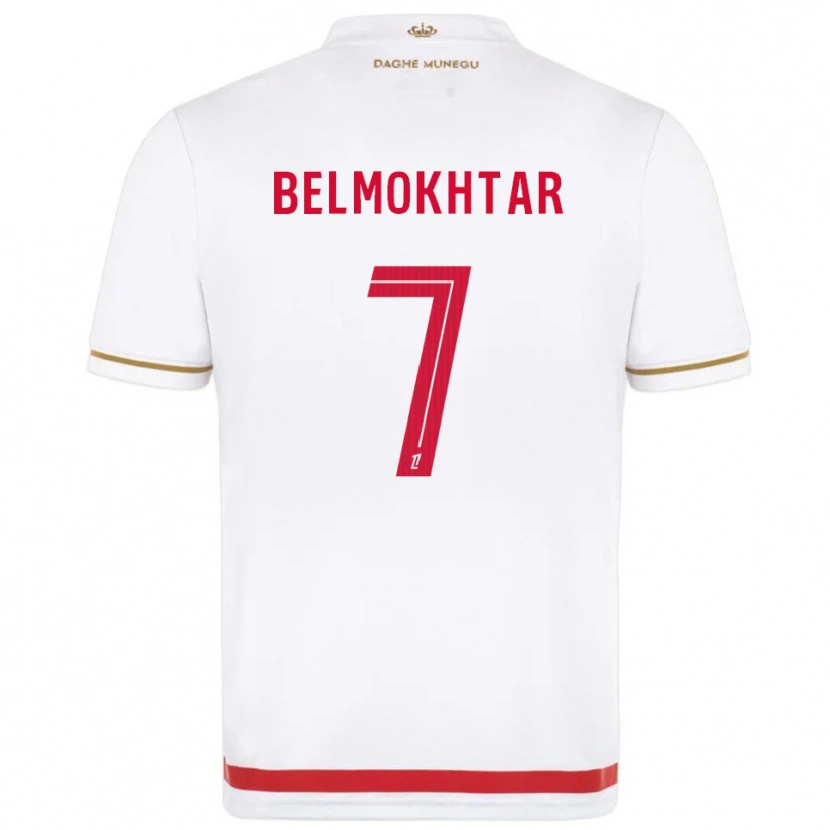 Danxen Bambino Maglia Ilies Belmokhtar #7 Rosso Bianco Kit Gara Home 2025/26 Maglietta
