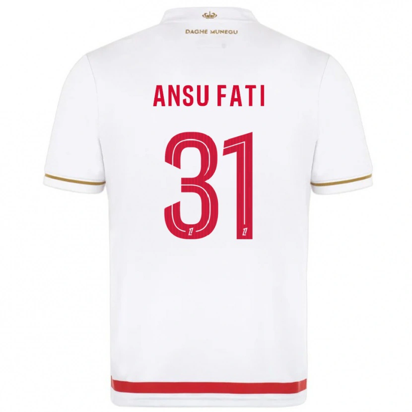Danxen Bambino Maglia Ansu Fati #31 Rosso Bianco Kit Gara Home 2025/26 Maglietta