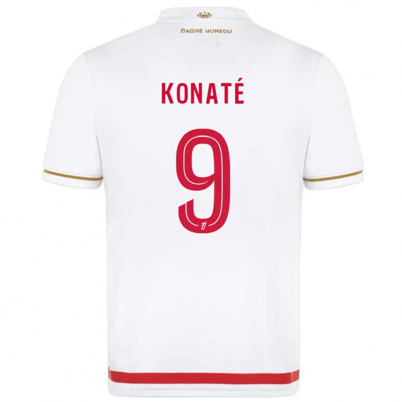 Danxen Bambino Maglia Oumar Konaté #9 Rosso Bianco Kit Gara Home 2025/26 Maglietta