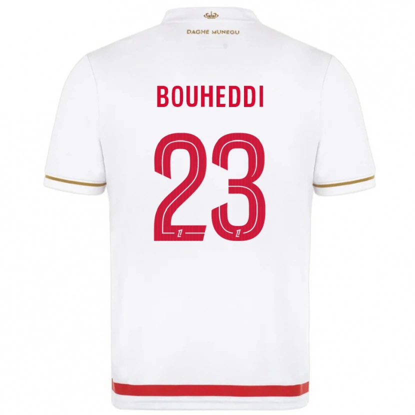 Danxen Bambino Maglia Akim Bouheddi #23 Rosso Bianco Kit Gara Home 2025/26 Maglietta