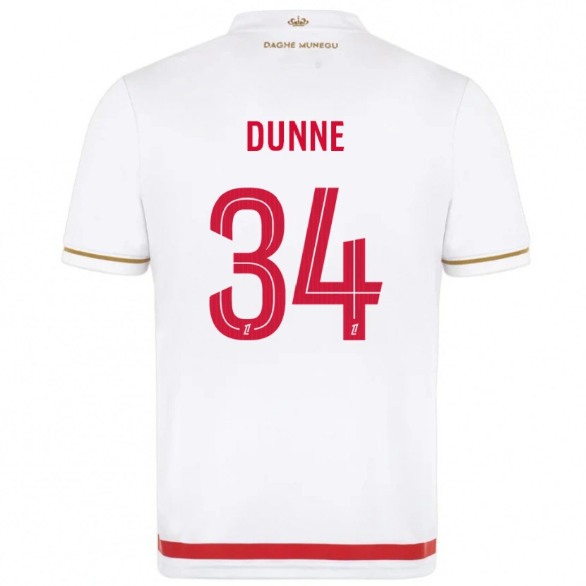 Danxen Bambino Maglia David Dunne #34 Rosso Bianco Kit Gara Home 2025/26 Maglietta