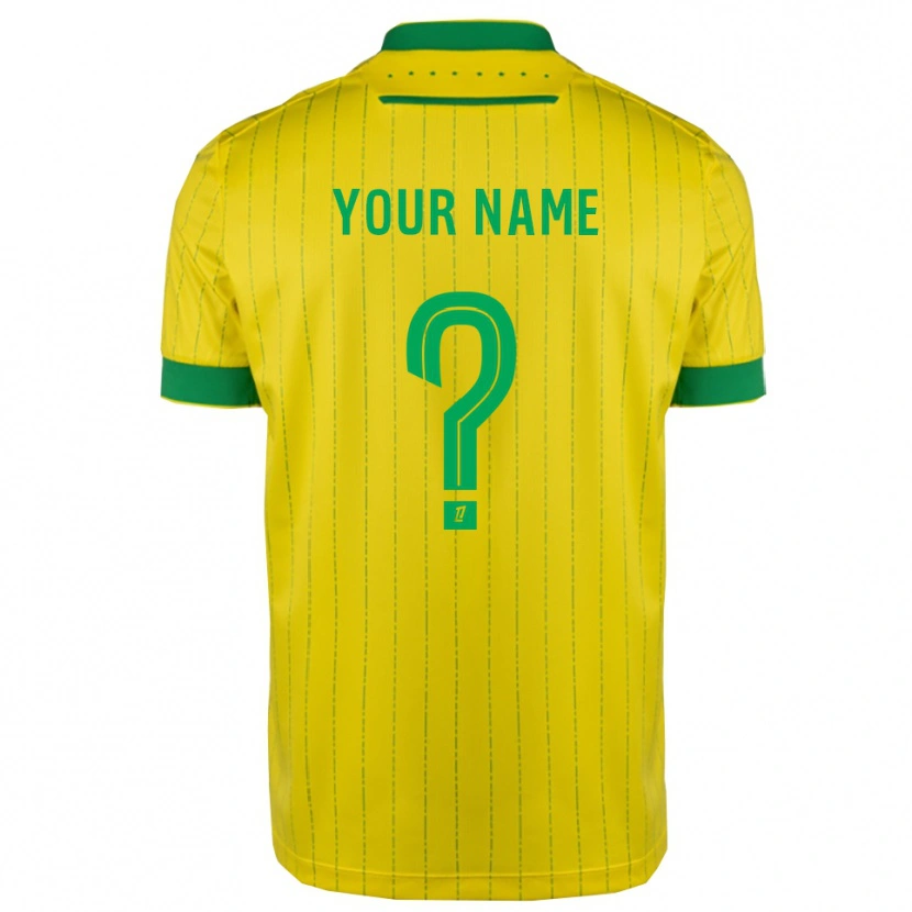 Danxen Bambino Maglia Il Tuo Nome #0 Giallo Verde Kit Gara Home 2025/26 Maglietta