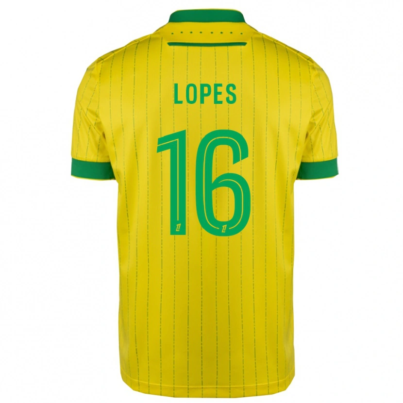 Danxen Bambino Maglia Anthony Lopes #16 Giallo Verde Kit Gara Home 2025/26 Maglietta