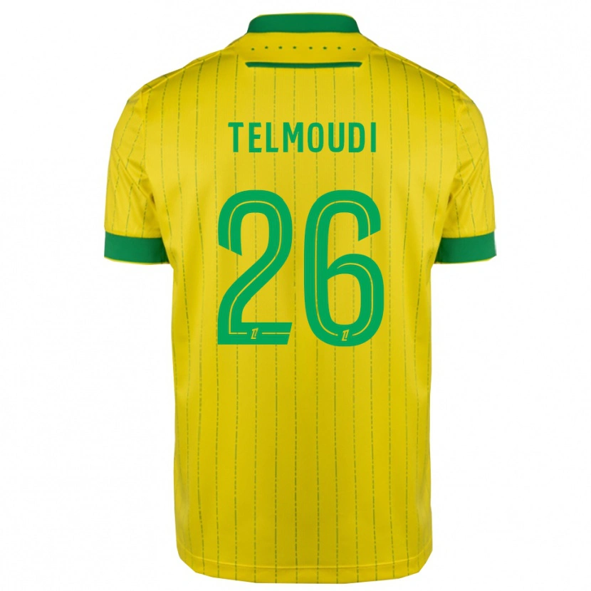 Danxen Bambino Maglia Naïm Telmoudi #26 Giallo Verde Kit Gara Home 2025/26 Maglietta