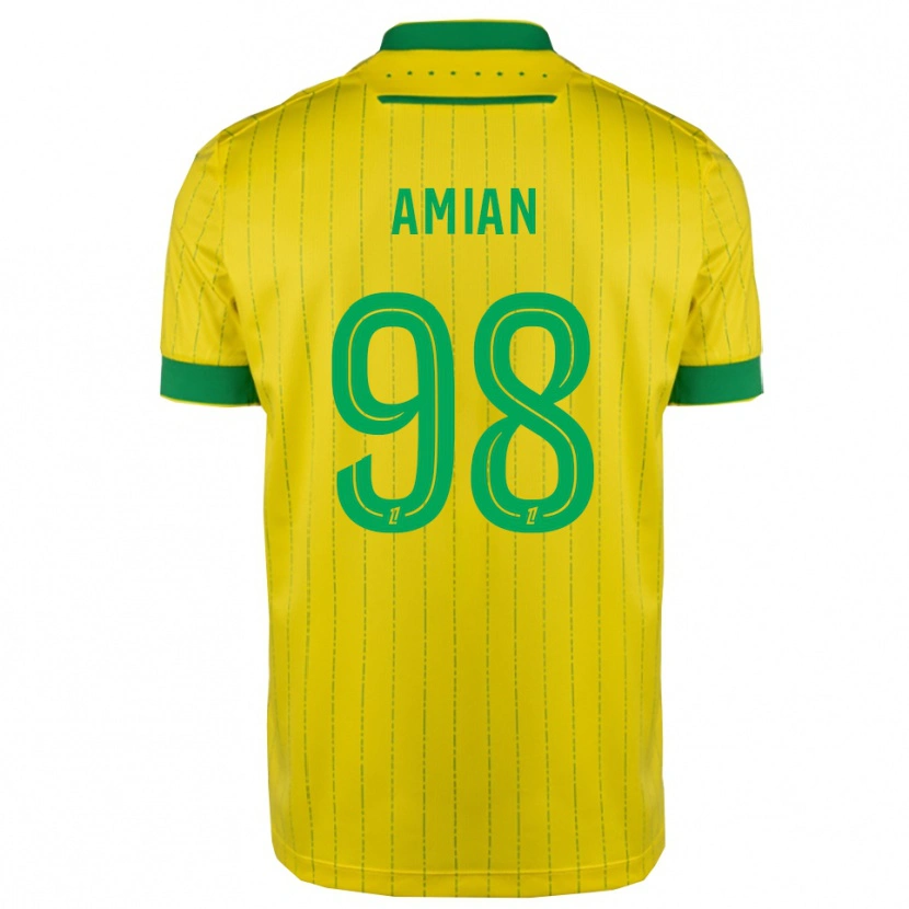 Danxen Bambino Maglia Kelvin Amian #98 Giallo Verde Kit Gara Home 2025/26 Maglietta