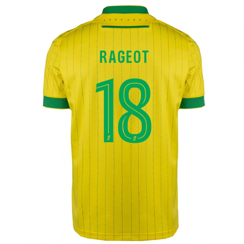 Danxen Bambino Maglia Lalie Rageot #18 Giallo Verde Kit Gara Home 2025/26 Maglietta