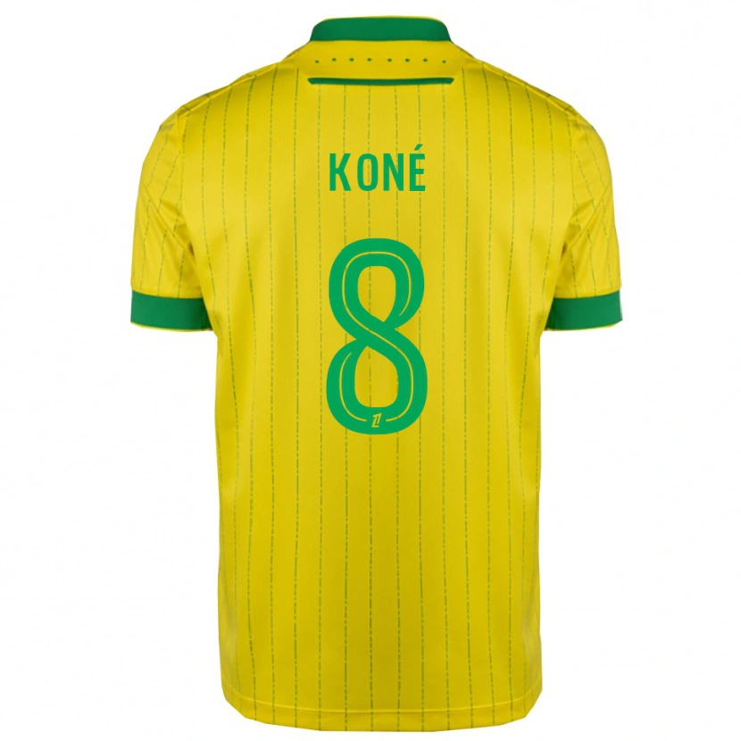 Danxen Bambino Maglia Kassoum Koné #8 Giallo Verde Kit Gara Home 2025/26 Maglietta
