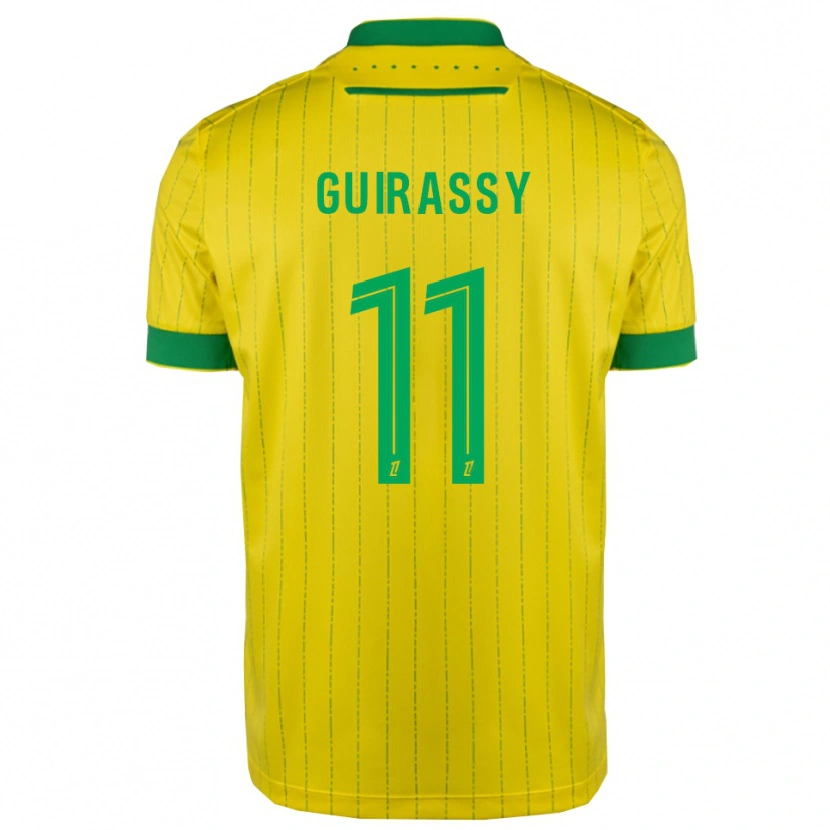 Danxen Bambino Maglia Herba Guirassy #11 Giallo Verde Kit Gara Home 2025/26 Maglietta