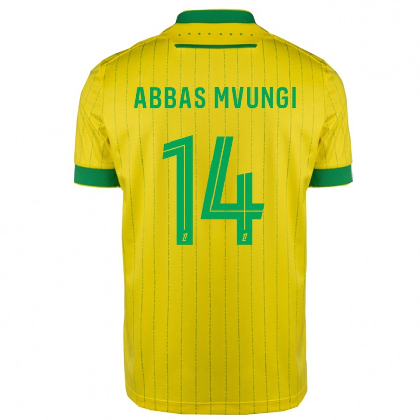 Danxen Bambino Maglia Omar Abbas Mvungi #14 Giallo Verde Kit Gara Home 2025/26 Maglietta