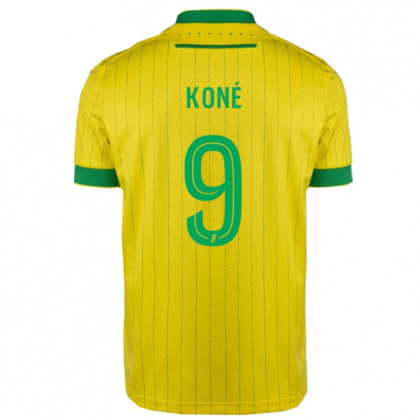Danxen Bambino Maglia Junior Koné #9 Giallo Verde Kit Gara Home 2025/26 Maglietta
