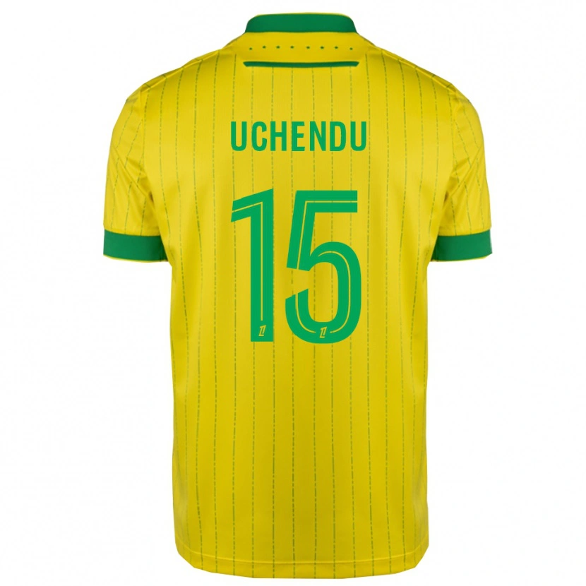 Danxen Bambino Maglia Chinaza Uchendu #15 Giallo Verde Kit Gara Home 2025/26 Maglietta