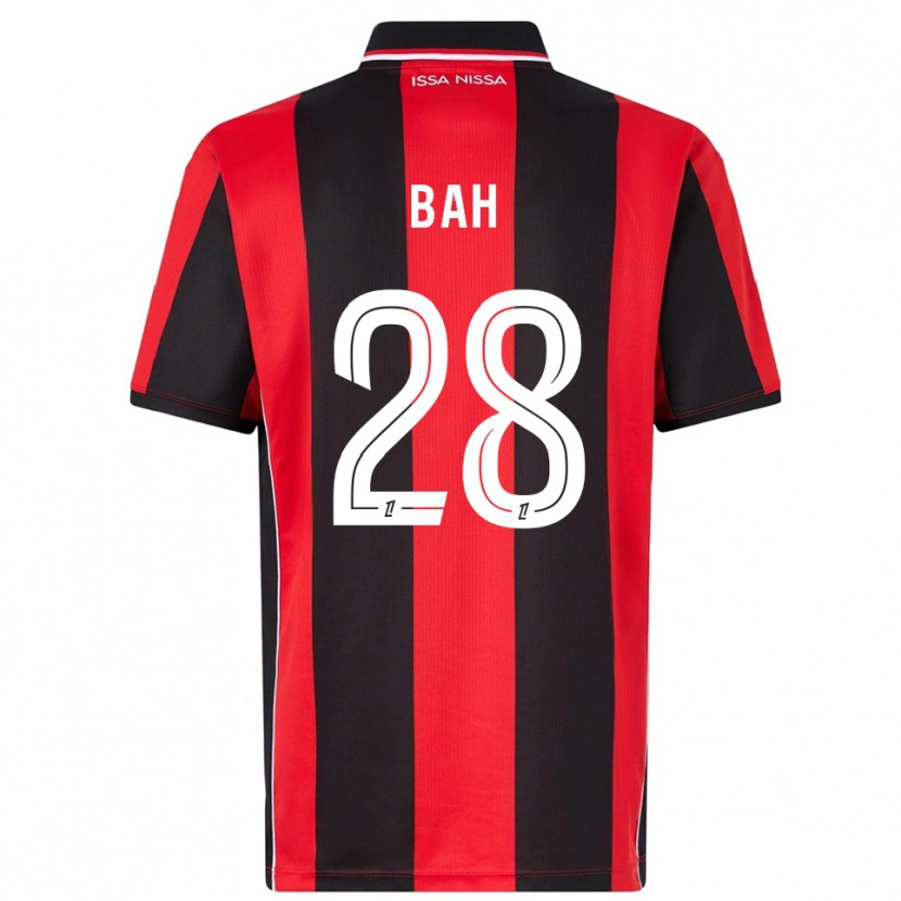 Danxen Bambino Maglia Juma Bah #28 Rosso Nero Kit Gara Home 2025/26 Maglietta