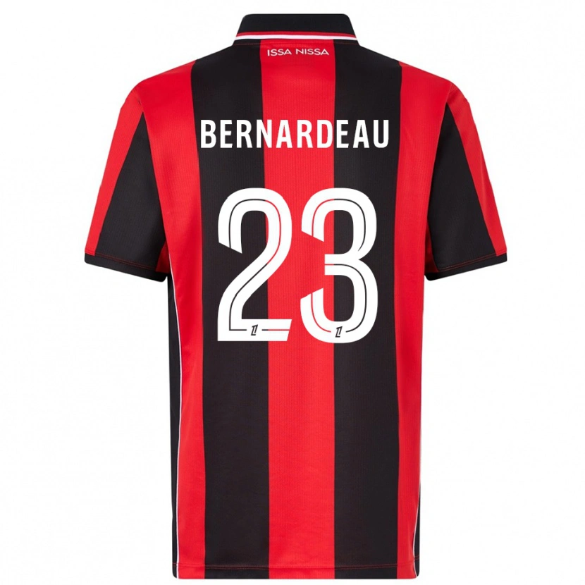 Danxen Bambino Maglia Gabin Bernardeau #23 Rosso Nero Kit Gara Home 2025/26 Maglietta