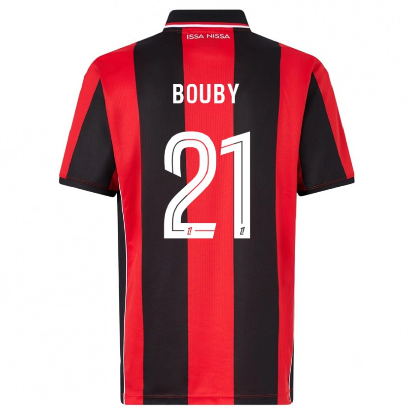 Danxen Bambino Maglia Coline Bouby #21 Rosso Nero Kit Gara Home 2025/26 Maglietta