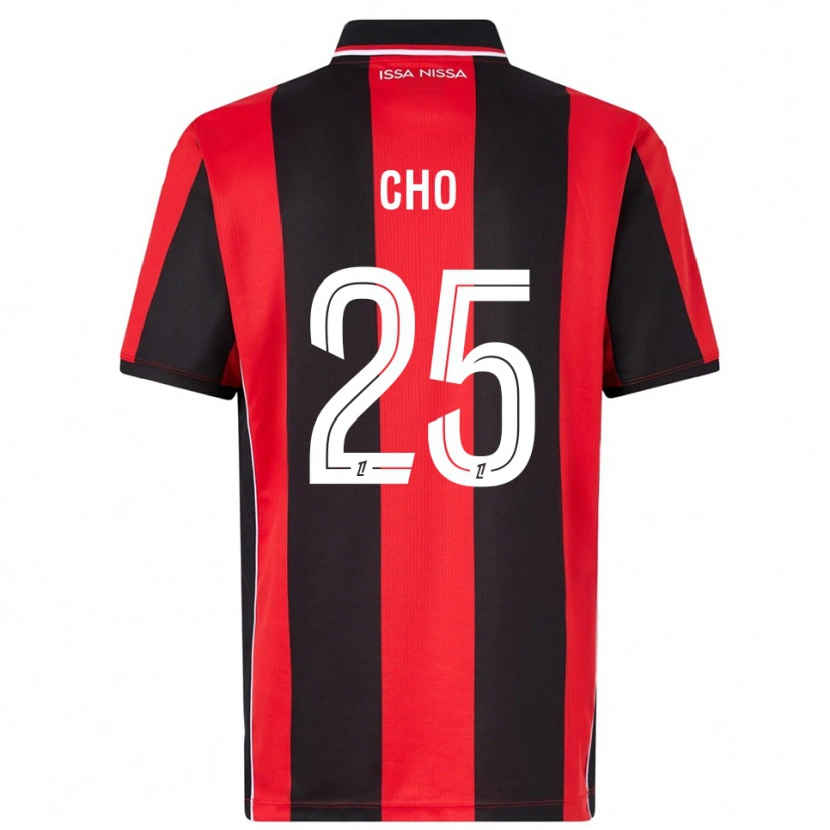 Danxen Bambino Maglia Mohamed-Ali Cho #25 Rosso Nero Kit Gara Home 2025/26 Maglietta