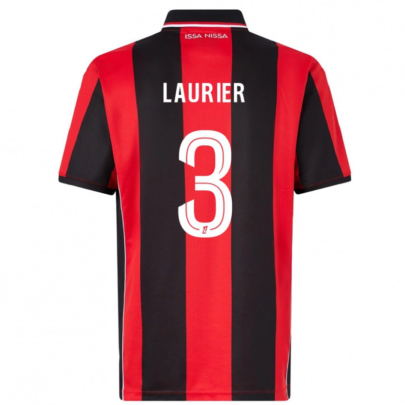 Danxen Bambino Maglia Estelle Laurier #3 Rosso Nero Kit Gara Home 2025/26 Maglietta