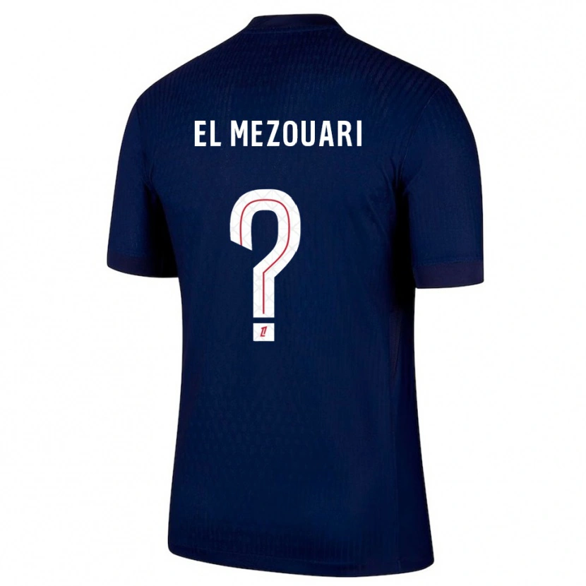 Danxen Bambino Maglia Salah-Dine El Mezouari #0 Blu Scuro Rosso Kit Gara Home 2025/26 Maglietta