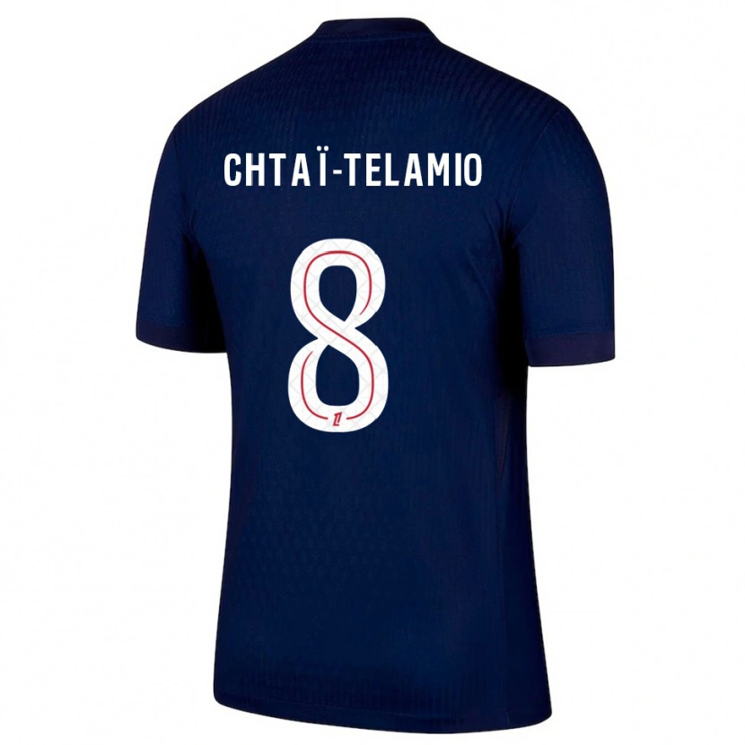 Danxen Bambino Maglia Zayon Chtaï-Telamio #8 Blu Scuro Rosso Kit Gara Home 2025/26 Maglietta