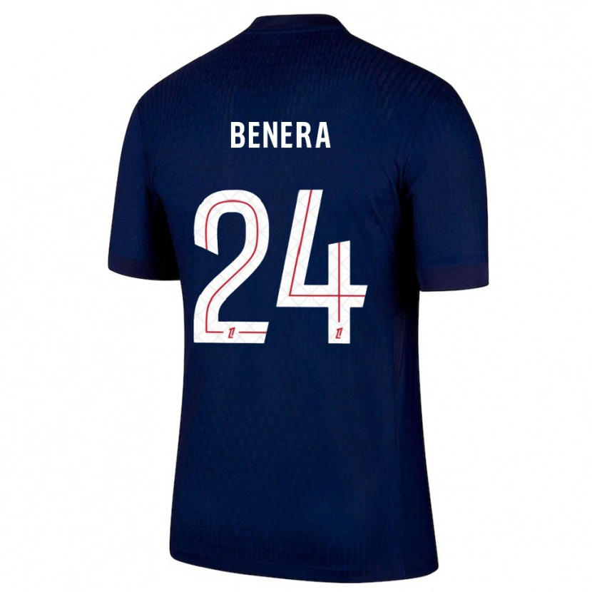 Danxen Bambino Maglia Baby Jordy Benera #24 Blu Scuro Rosso Kit Gara Home 2025/26 Maglietta