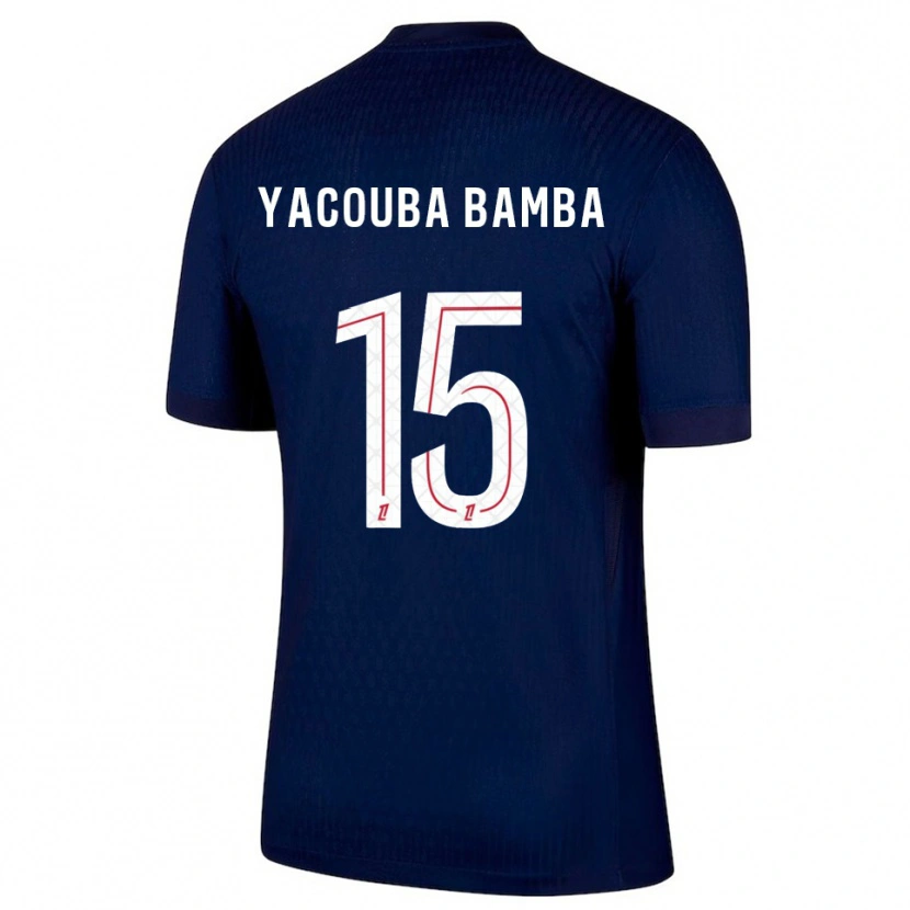 Danxen Bambino Maglia Ben Yacouba Bamba #15 Blu Scuro Rosso Kit Gara Home 2025/26 Maglietta