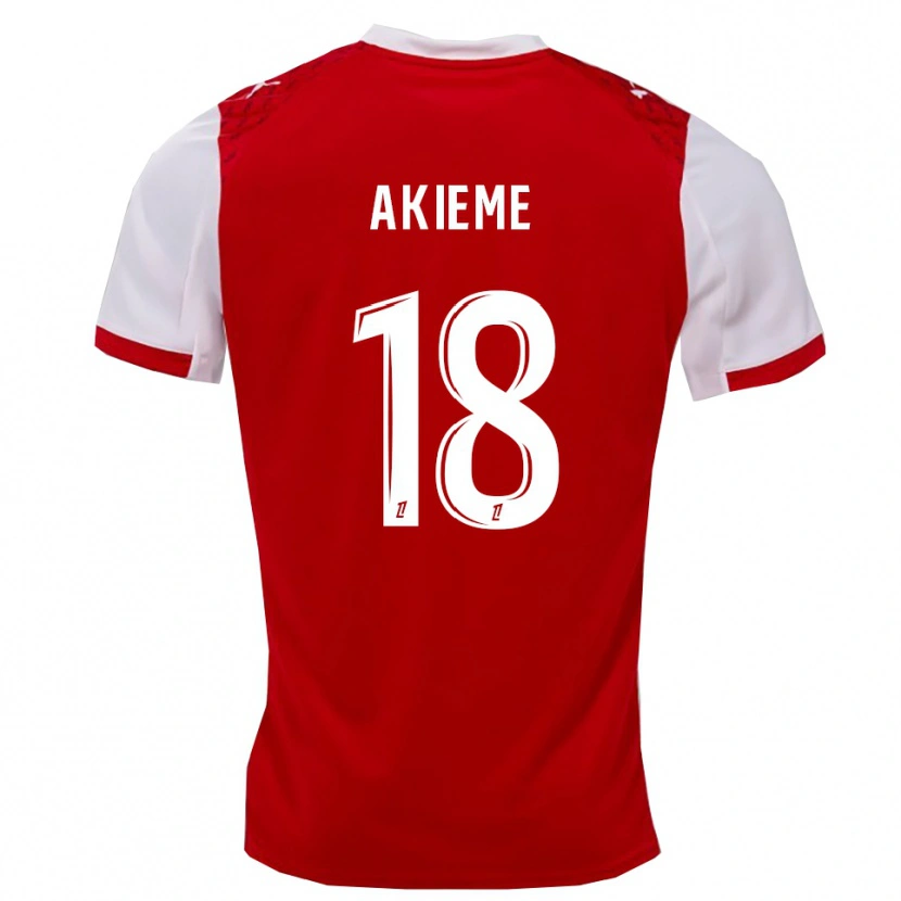 Danxen Bambino Maglia Sergio Akieme #18 Rosso Bianco Kit Gara Home 2025/26 Maglietta