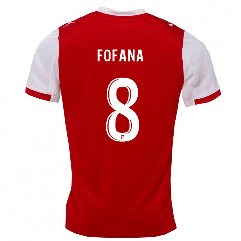 Danxen Bambino Maglia Yaya Fofana #8 Rosso Bianco Kit Gara Home 2025/26 Maglietta
