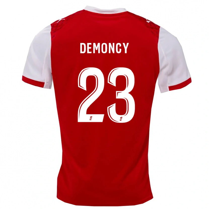 Danxen Bambino Maglia Yohan Demoncy #23 Rosso Bianco Kit Gara Home 2025/26 Maglietta