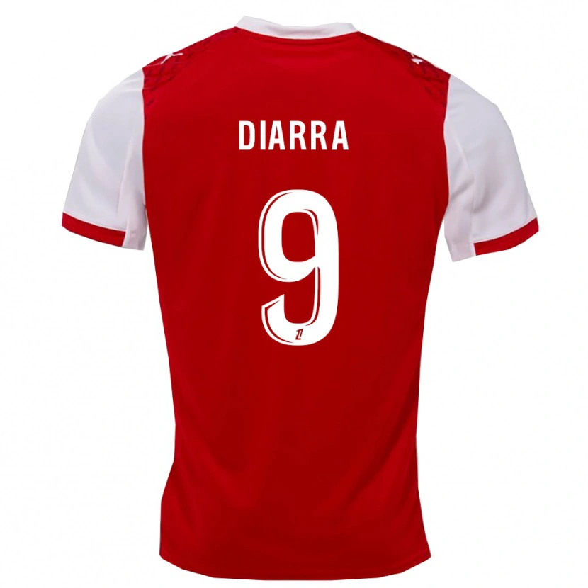 Danxen Bambino Maglia Thiemoko Diarra #9 Rosso Bianco Kit Gara Home 2025/26 Maglietta